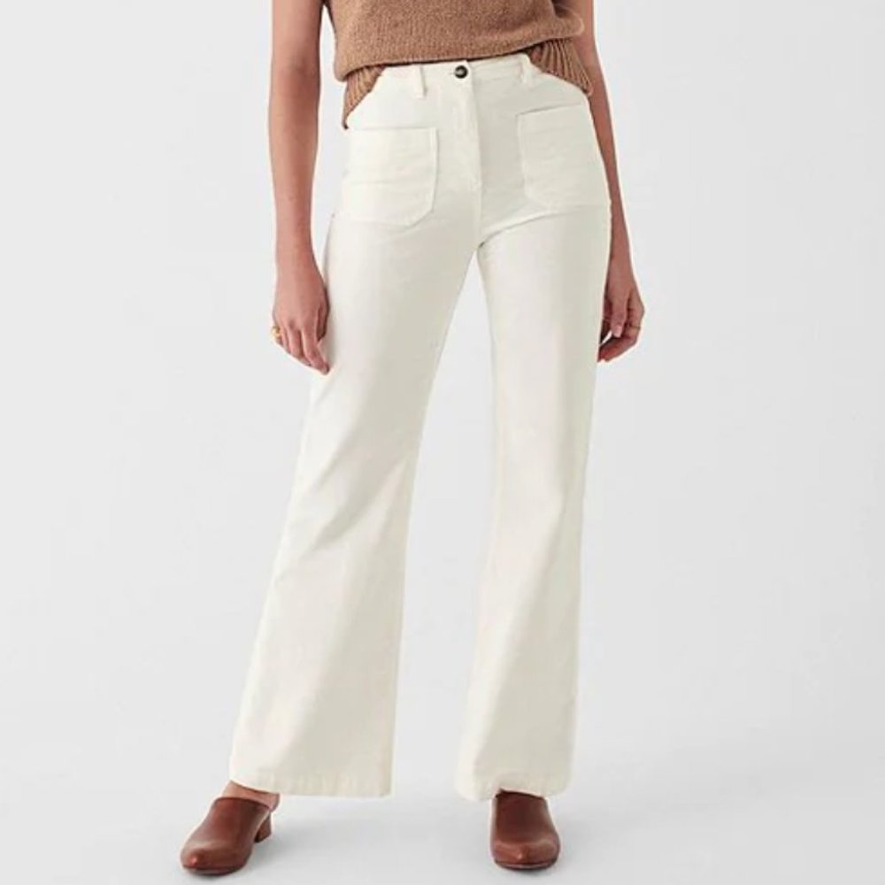 Faherty Corduroy Patch Flare Leg 5-Pocket Pants